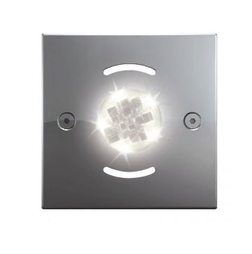 Прожектор FLUVO SPOT Q-Line LED (белый, нержавеющая сталь - матовый, рамка квадратная, 105х105 мм, для бассейнов из нержавеющей стали)