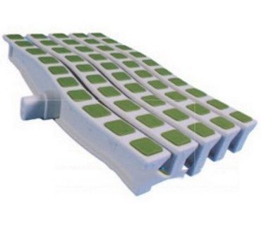 Решетка переливная цветная волна Anti Slip 250 х 26.5 мм зелеый DE2725W Emaux  88171109