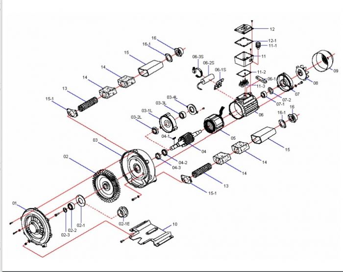 Компрессор низкого давления HPE HSC0210-1MA151-1 (210/108* м3/ч, 1,5 кВт, 220В)