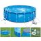 Круглый бассейн Summer Escapes 488х132 см (песчаный фильтр-насос 5,1 м3/ч 220В, лестница, настил, тент, набор для чистки DELUXE, скиммер)