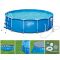 Круглый бассейн Summer Escapes 427х107 см (фильтр-насос 3,8м3/ч 220В, лестница, настил, тент, набор для чистки DELUXE, скиммер)