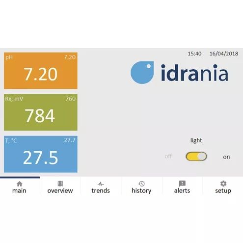 Шкаф управления бассейном Idrania Pro c датчиком свободного хлора