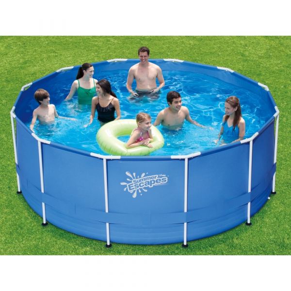 Круглый бассейн Summer Escapes 396х132см (лестница, настил, тент)