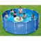 Круглый бассейн Summer Escapes 427х132см (фильтр-насос 3,8м3 220В, лестница, настил, тент, набор для чистки DELUXE, скиммер)