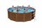 Круглый бассейн Intex SEQUOIA SPIRIT с отделкой под дерево 478х124см (песочный насос-фильтр, лестница, настил)