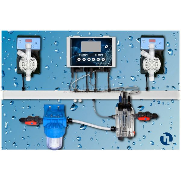 Система дозирования pH,Rx,Cl - POOL TOP GUARD SONDA CL 5л/ч - 7бар, 0-20 ppm, PANEL (QPA8M11238ER)