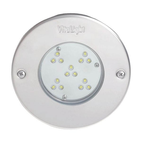 Прожектор LED, D=146мм, 15 диодов, белый холодный, 24 В DC, без ниши, сталь 316L/Бр (40200021)