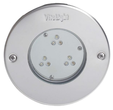 Прожектор LED, D=146мм, 9 диодов, RGB, 24 В DC, без ниши, 316L/Rg5 (40300220)