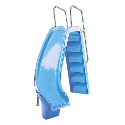 Горка "Curved Slide" (поворот вправо, высота 1,78 м, цвет синий)