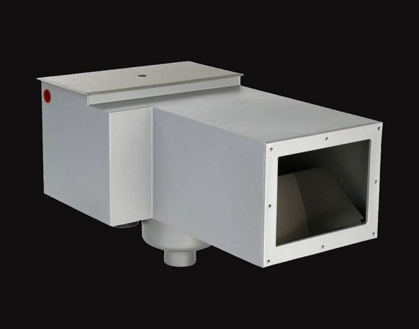 Скиммер BEHNCKE В401 с углом 3 ° из нержавеющей стали V4A (AISI 316, 10-15 м?/ч, для стеклопластиковых бассейнов)