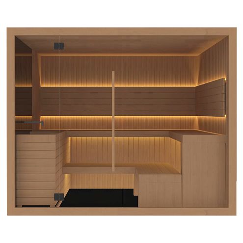 Сауна Medium, модель Стандарт, 200x200x210 см, нагрев 6kW 230/400 3~, тсуга канадская, для внутренней установки