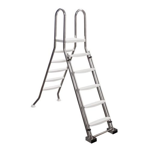 Лестница "Safety ladder" с площадкой, для надземных бассейнов (AISI-304, 2 х 3 ступени)