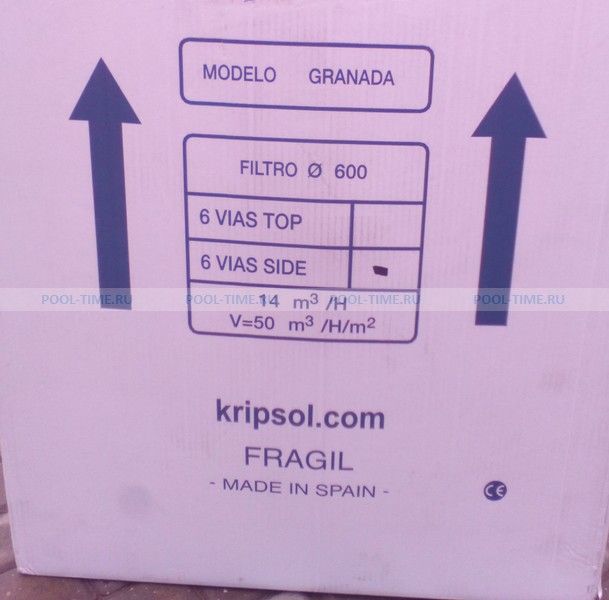 Бочка фильтра (600мм верхн.подсоед.) Kripsol GRANADA GT606-604 (без вентиля)