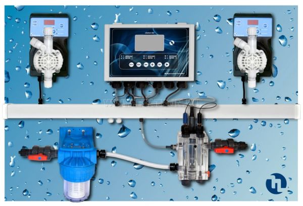 Система дозирования pH,Rx,Cl - POOL TOP GUARD SONDA CL 5л/ч - 7бар, 0-2 ppm, PANEL (QPA8M11338ER)