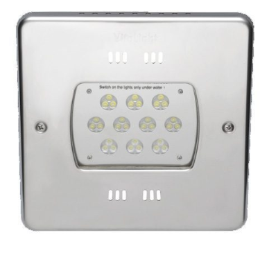Прожектор LED, 270х270мм, 30 диодов, белый натуральный, 24 В DC, без ниши, 316L/Rg5 (40700320)