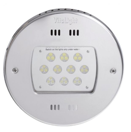Прожектор LED, D=270мм, 30 диодов, белый теплый, 24 В DC, без ниши, 316L/Rg5 (40000420)