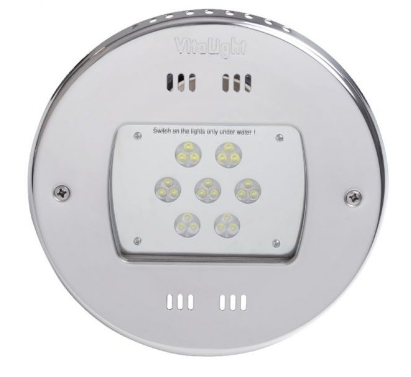 Прожектор LED, D=270мм, 21 диод, белый теплый, 24 В DC, без ниши, 316L/Rg5 (40100420)