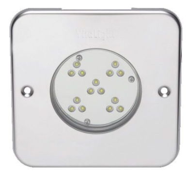 Прожектор LED, 150х150мм, 15 диодов, белый натуральный, 24 В DC, без ниши, 316L/Rg5 (40900320)