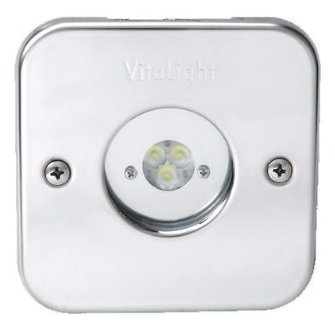 Прожектор LED, 113х113мм, 3 диода, белый холодный, 24 В DC, без ниши, 316L/Rg5 (41100020)