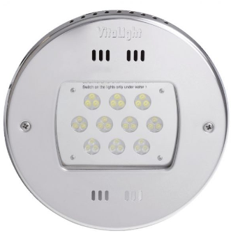 Прожектор LED, D=270мм, 30 диодов, RGB, 24 В DC, без ниши, сталь 316L/Бр (40000221)