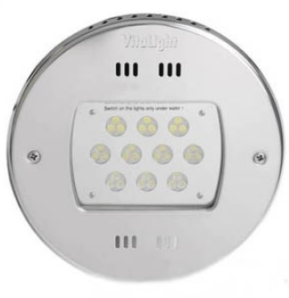 Прожектор LED, D=270мм, 30 диодов, белый холодный, 24 В DC, без ниши, сталь 316L/Бр (40000021)