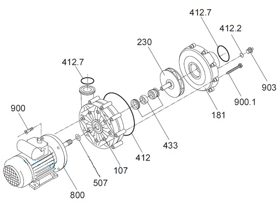 Корпус насоса Badu 21-40/54 H, 21-40/55 Speck-Pumpen (2923.410.705)